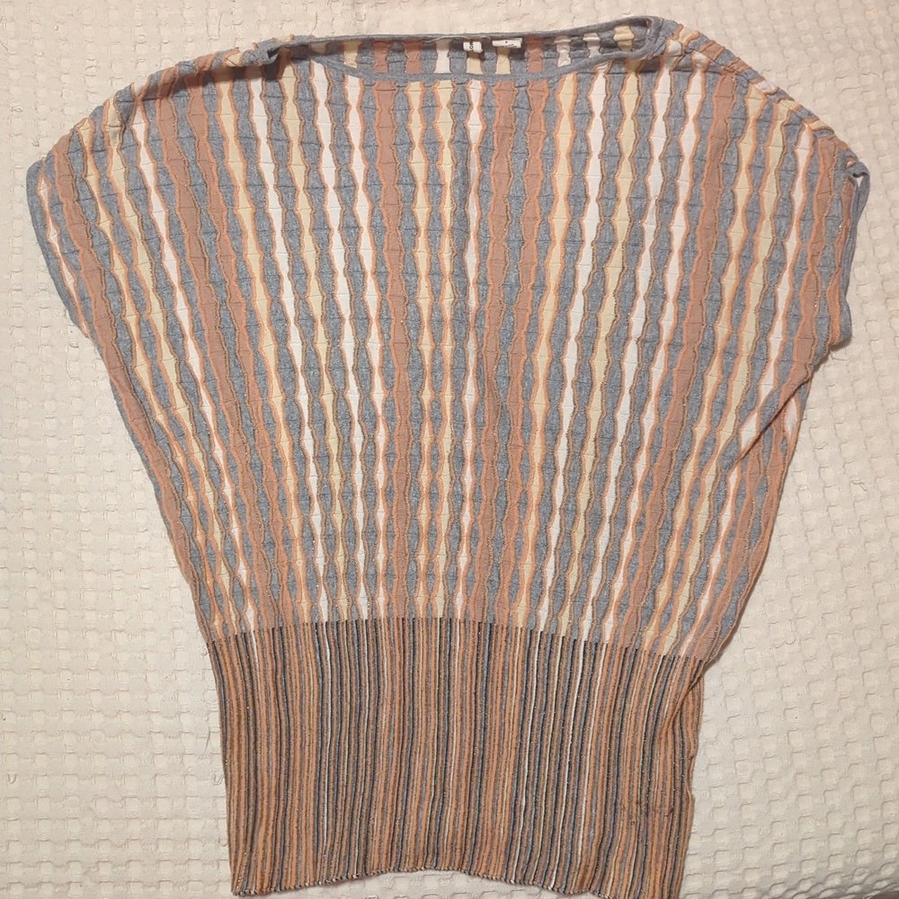 Moth by Anthropology Women's Sweater in Blue and Tan